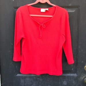 Fiorlini Int’l Women’s Red 3/4 Sleeve Sweater